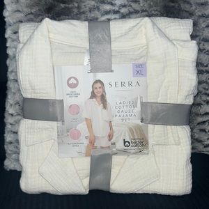 LADIES COTTON GAUZE PAJAMA SET